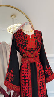 New Black & Red Abaya