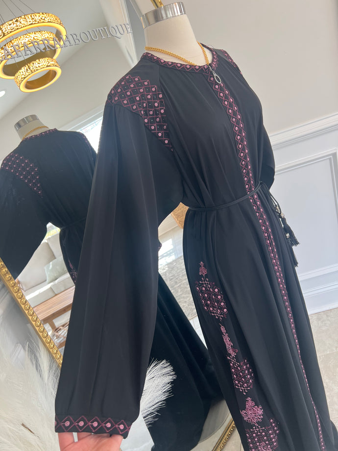 New Purple Embroidered Abaya