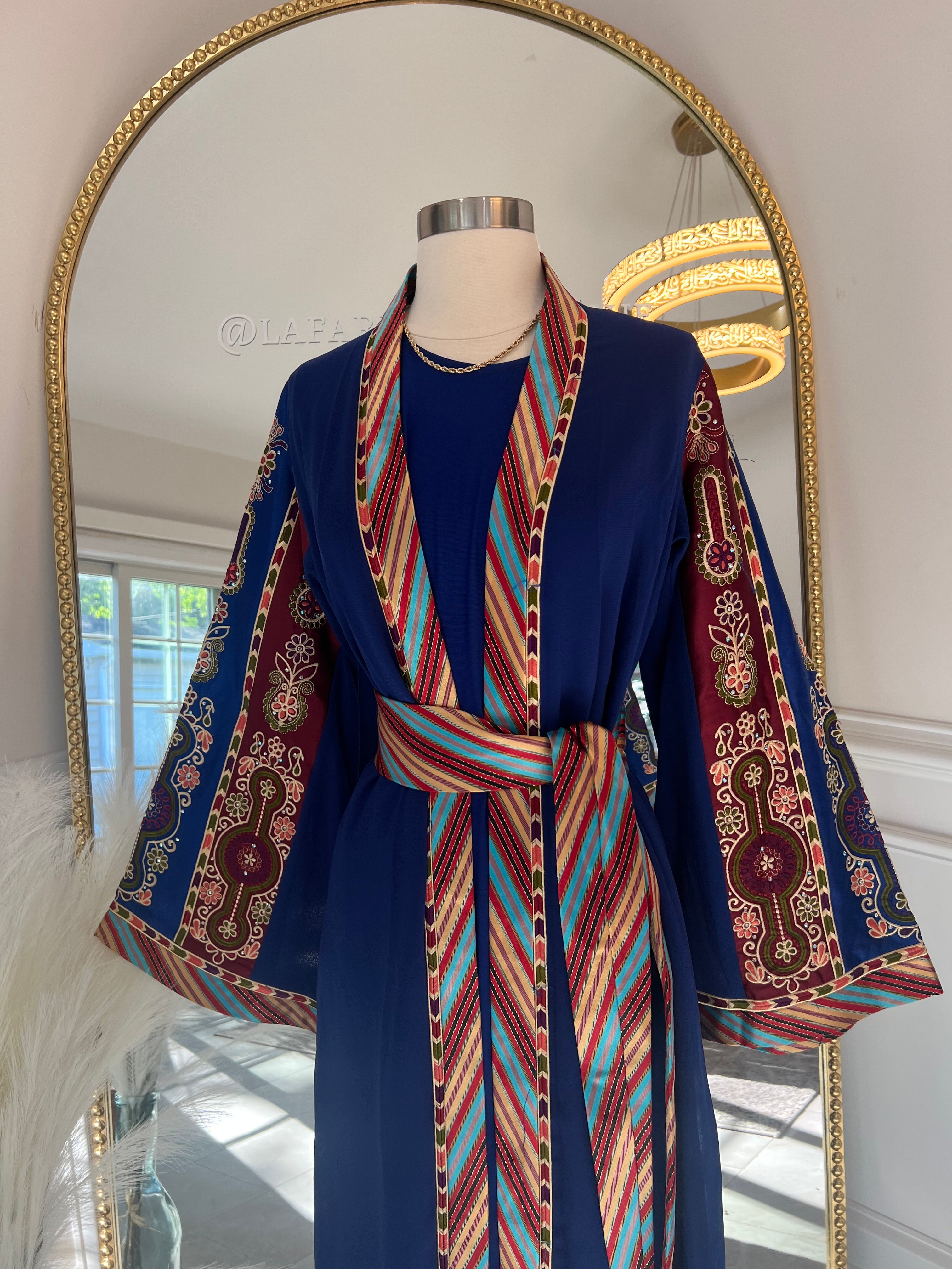 New Blue Kashmir Abaya