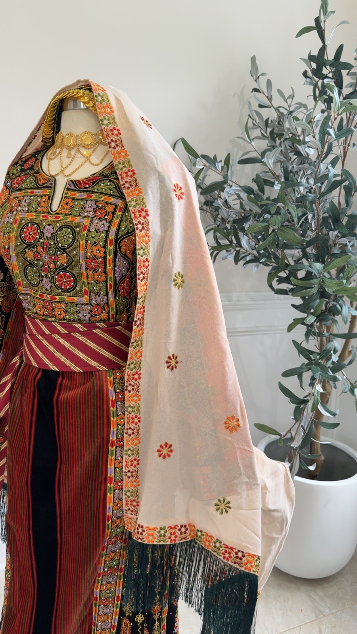 New Beige Floral khirka