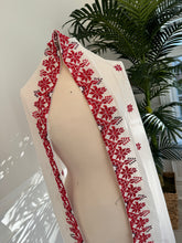 Load image into Gallery viewer, New red &amp; maroon embroidered scarf
