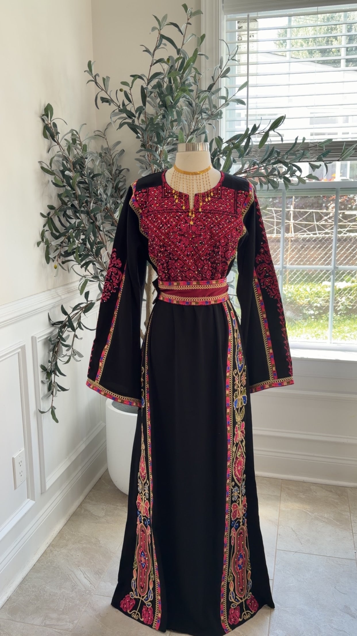 New Pink Tatreez Dress