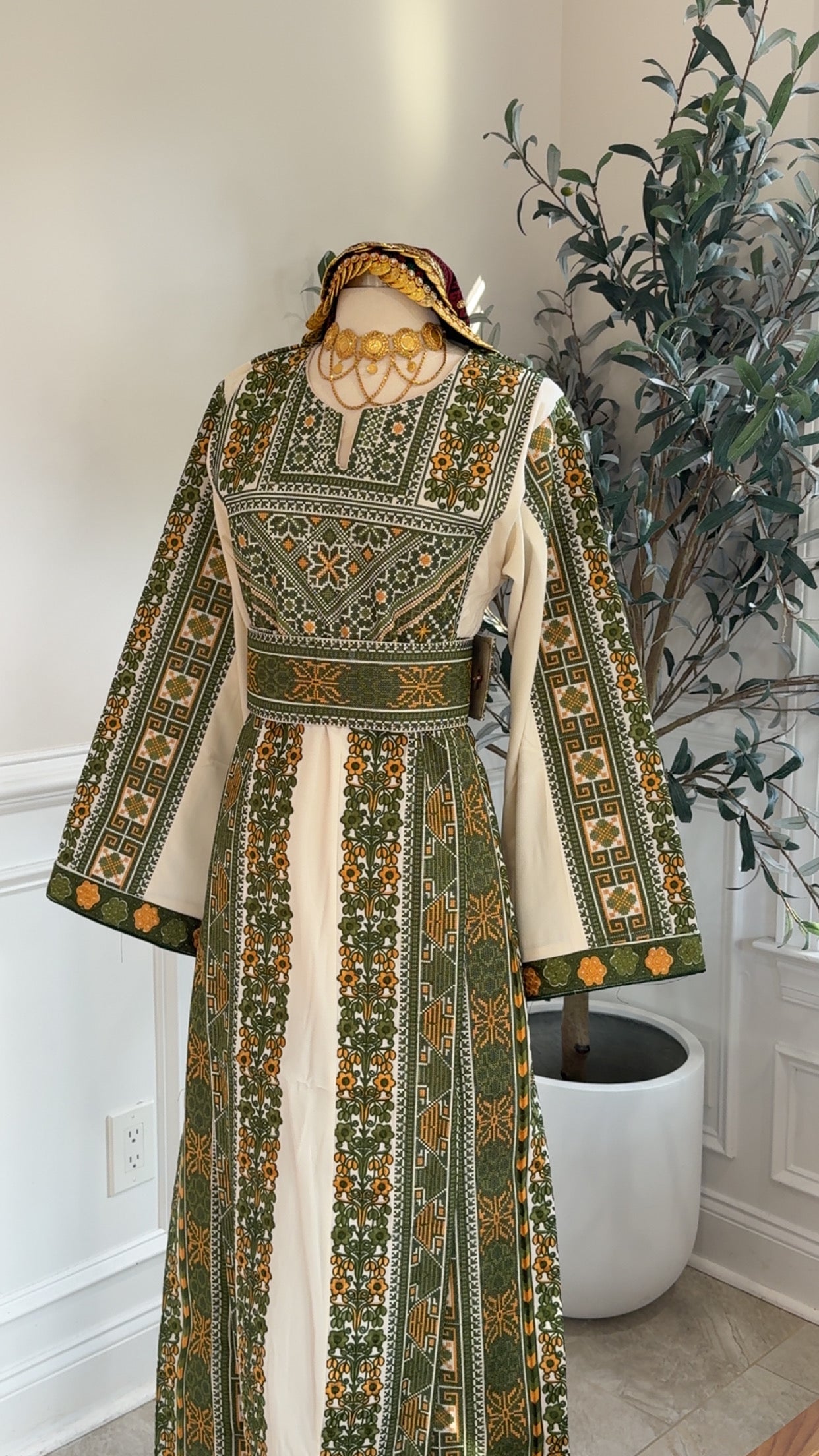 New Green embroidered Thobe