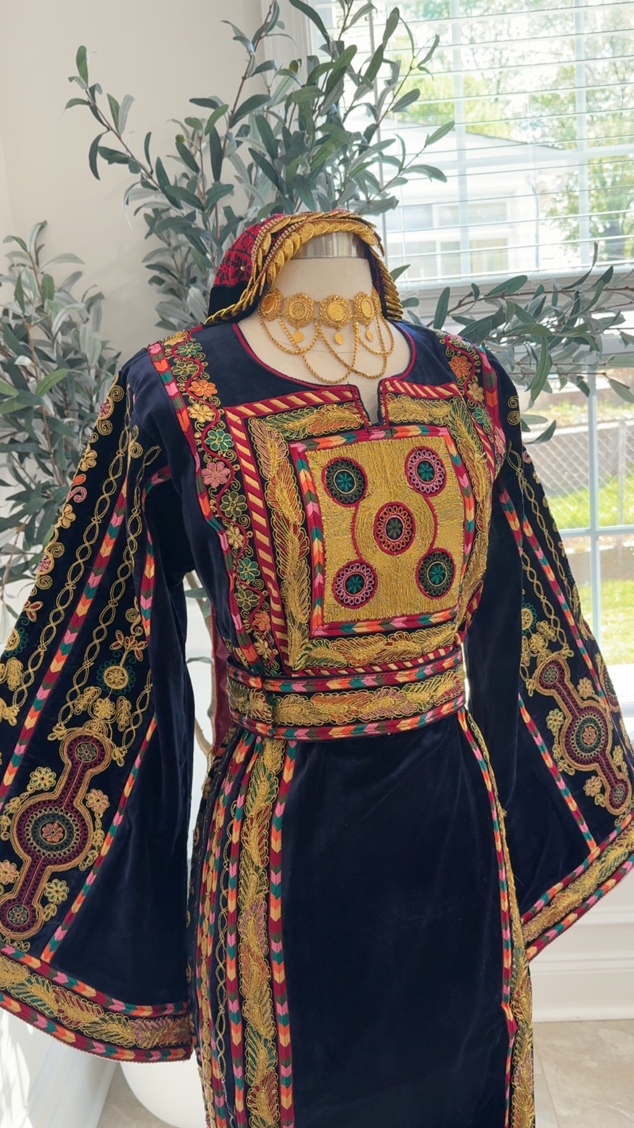 New Navy Velvet Malika Thobe