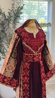 New Velvet Maroon Malika Thobe