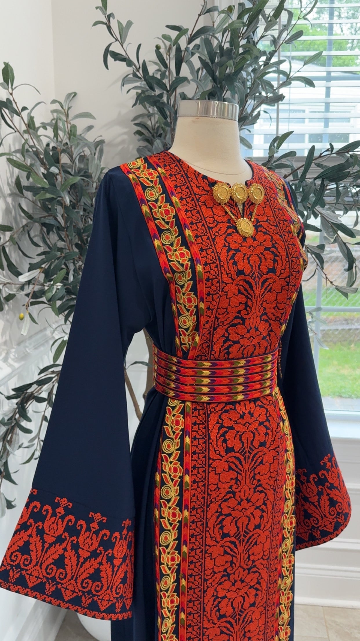 New Navy Tatreez Dress