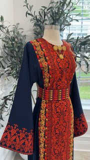 New Navy Tatreez Dress