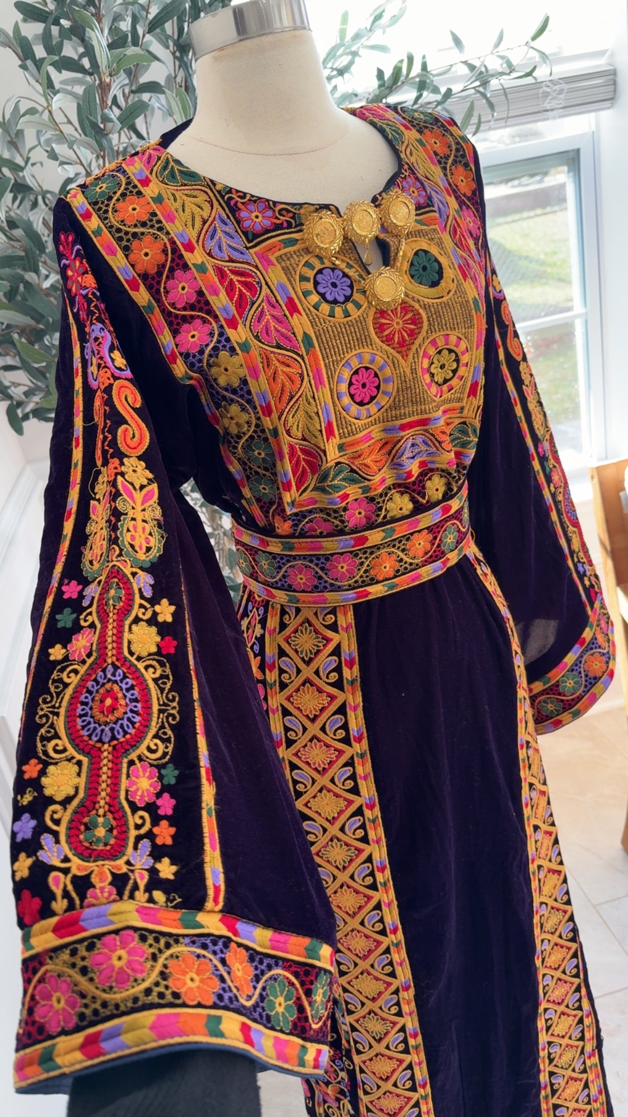 New Purple Velvet Malika Thobe Sale