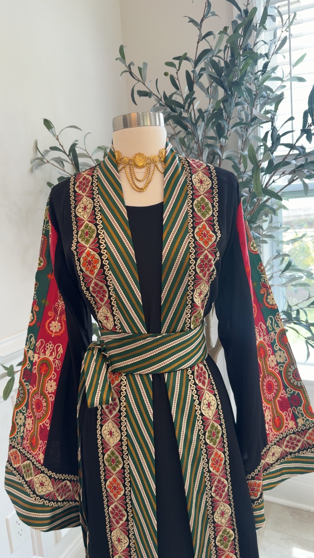 New Black Kashmir Malika Abaya