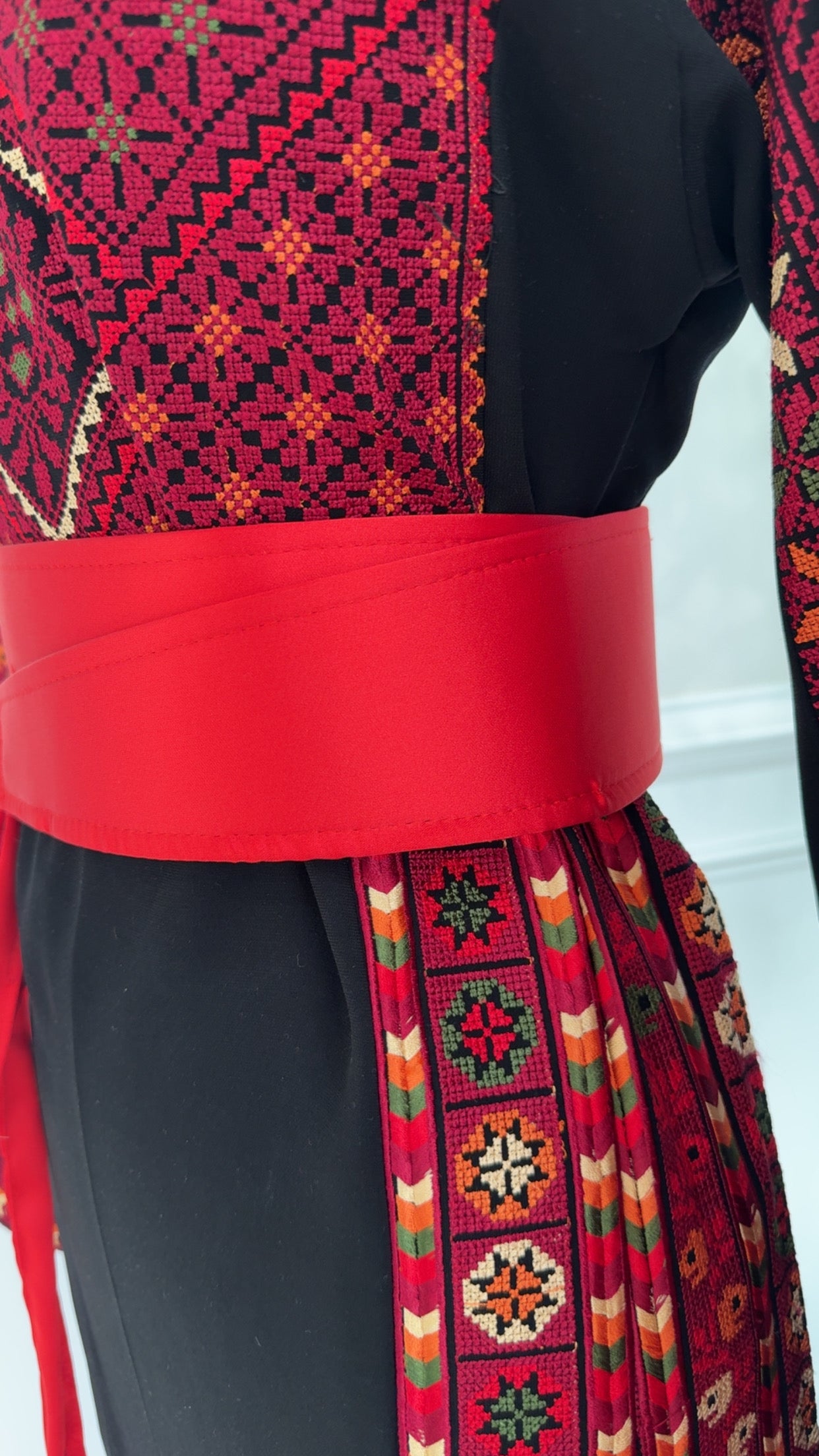Solid Red Kashmir Belt