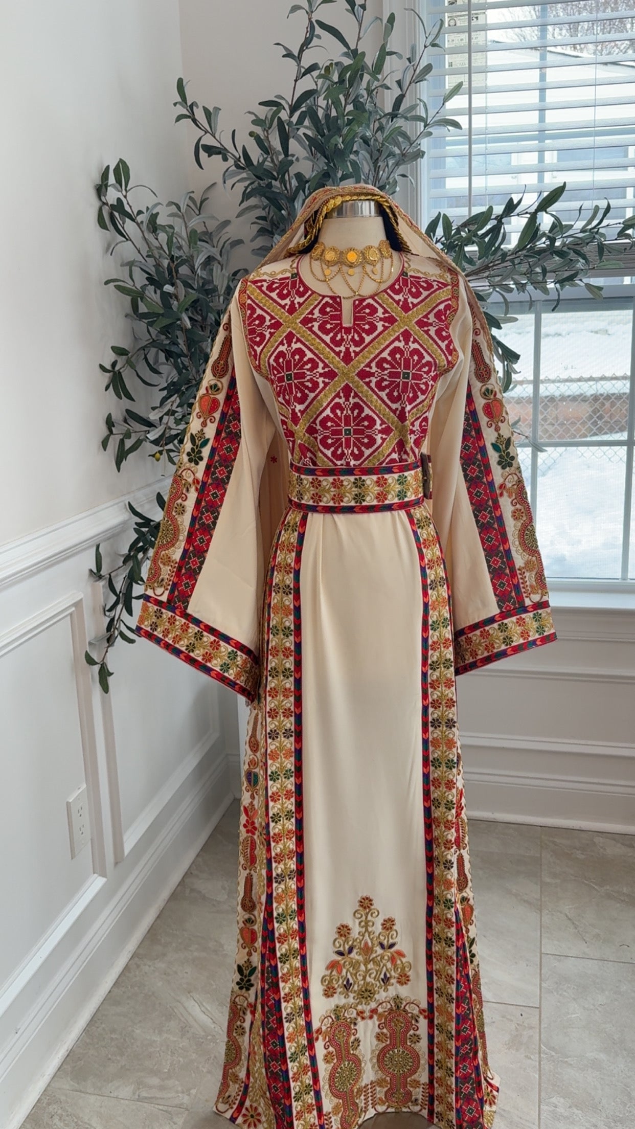 New Beige Kasab Malika Thobe