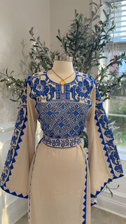 New Blue Tatreez Dress Preorder