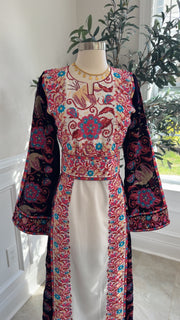 Pink Floral Velvet Thobe Sale