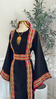 New Red Sabayel Tatreez Dress