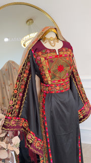 New Black Silk Kasab Thobe