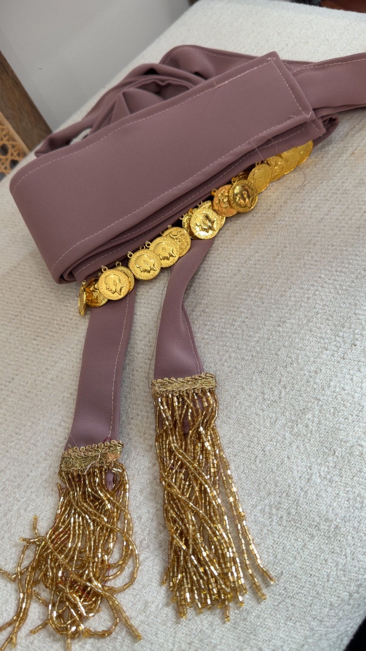 New Mauve Lira Coin Belt