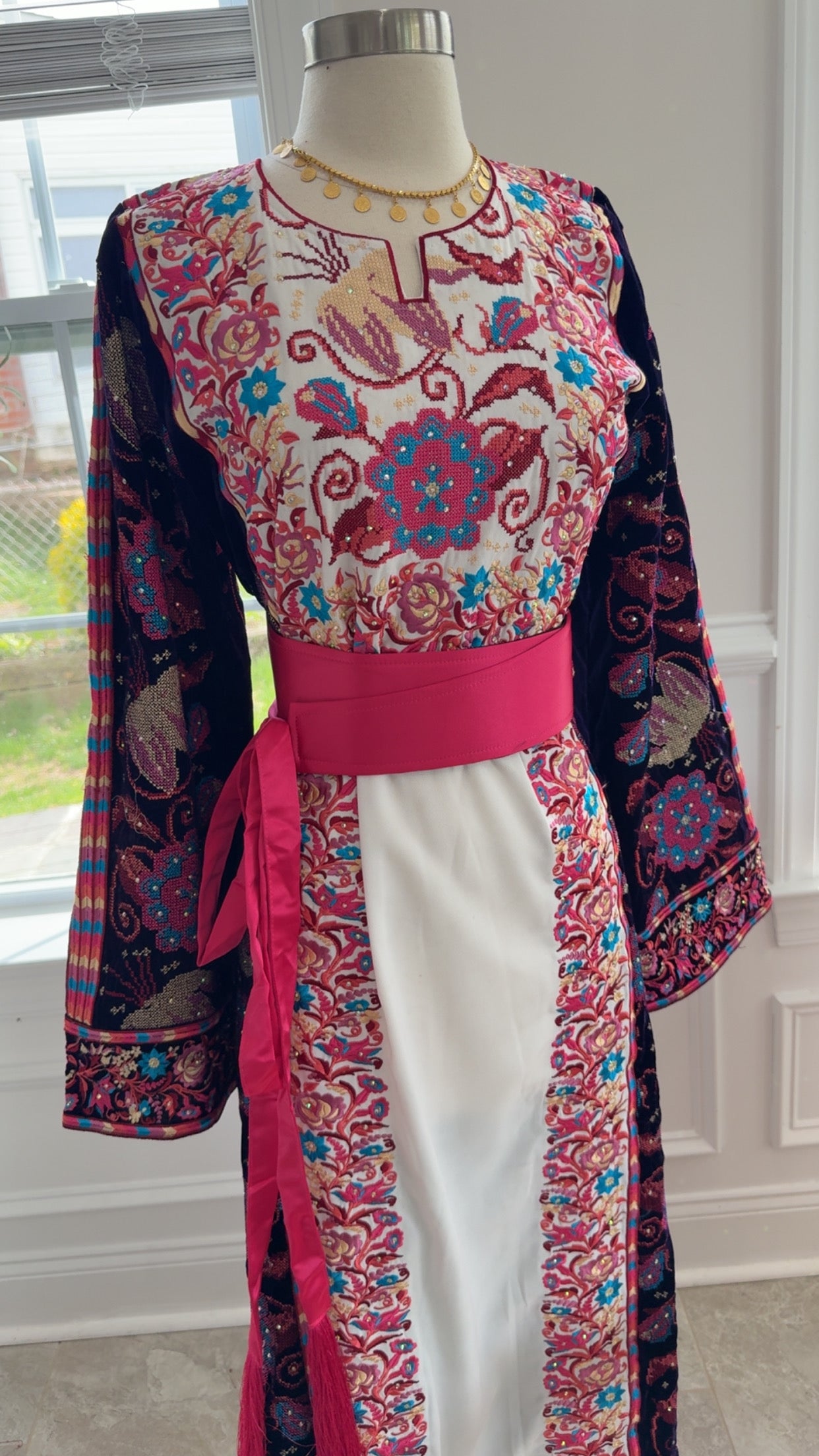 Solid Pink Kashmir Belt