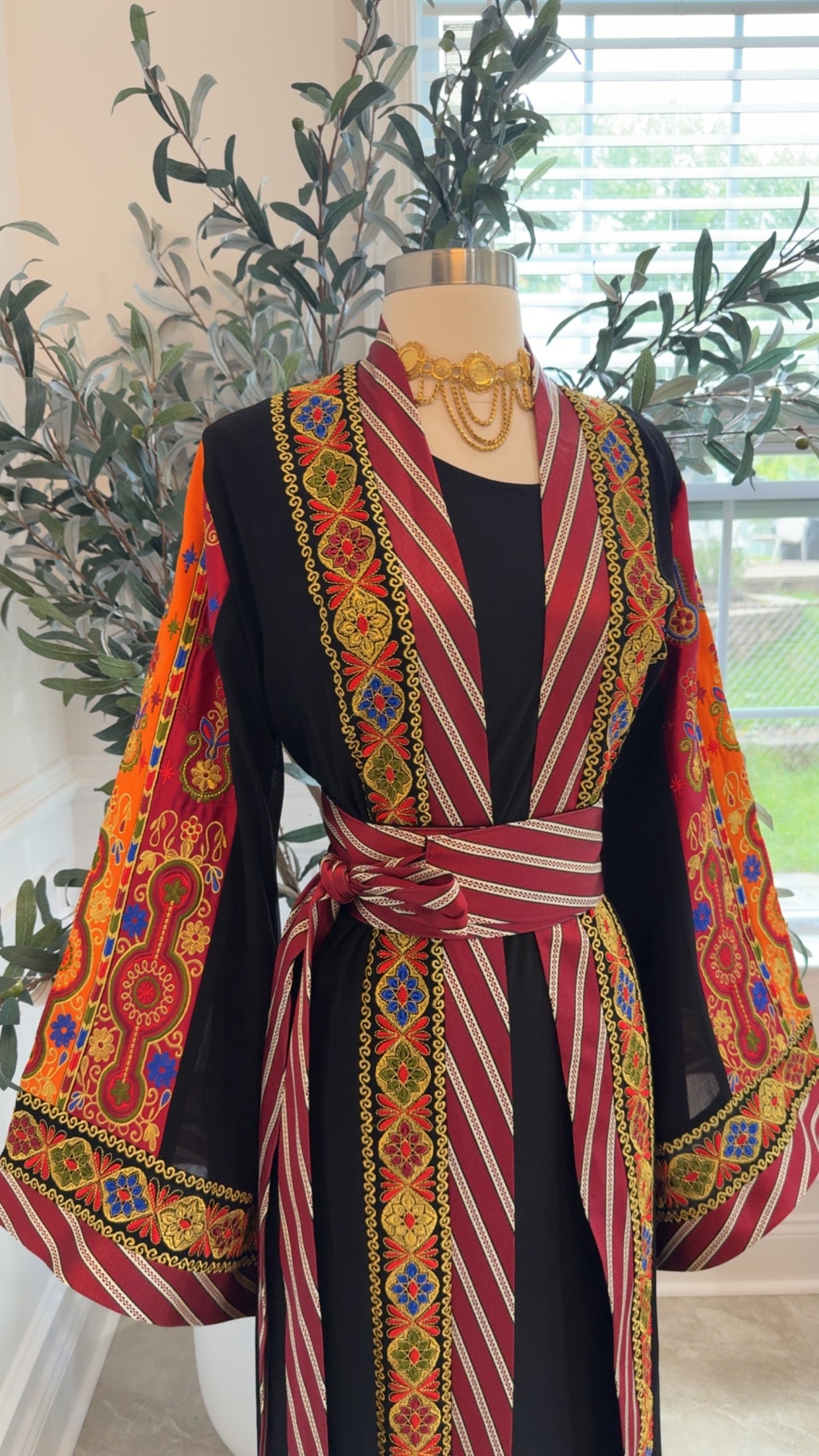 New Black Kashmir Malika Abaya