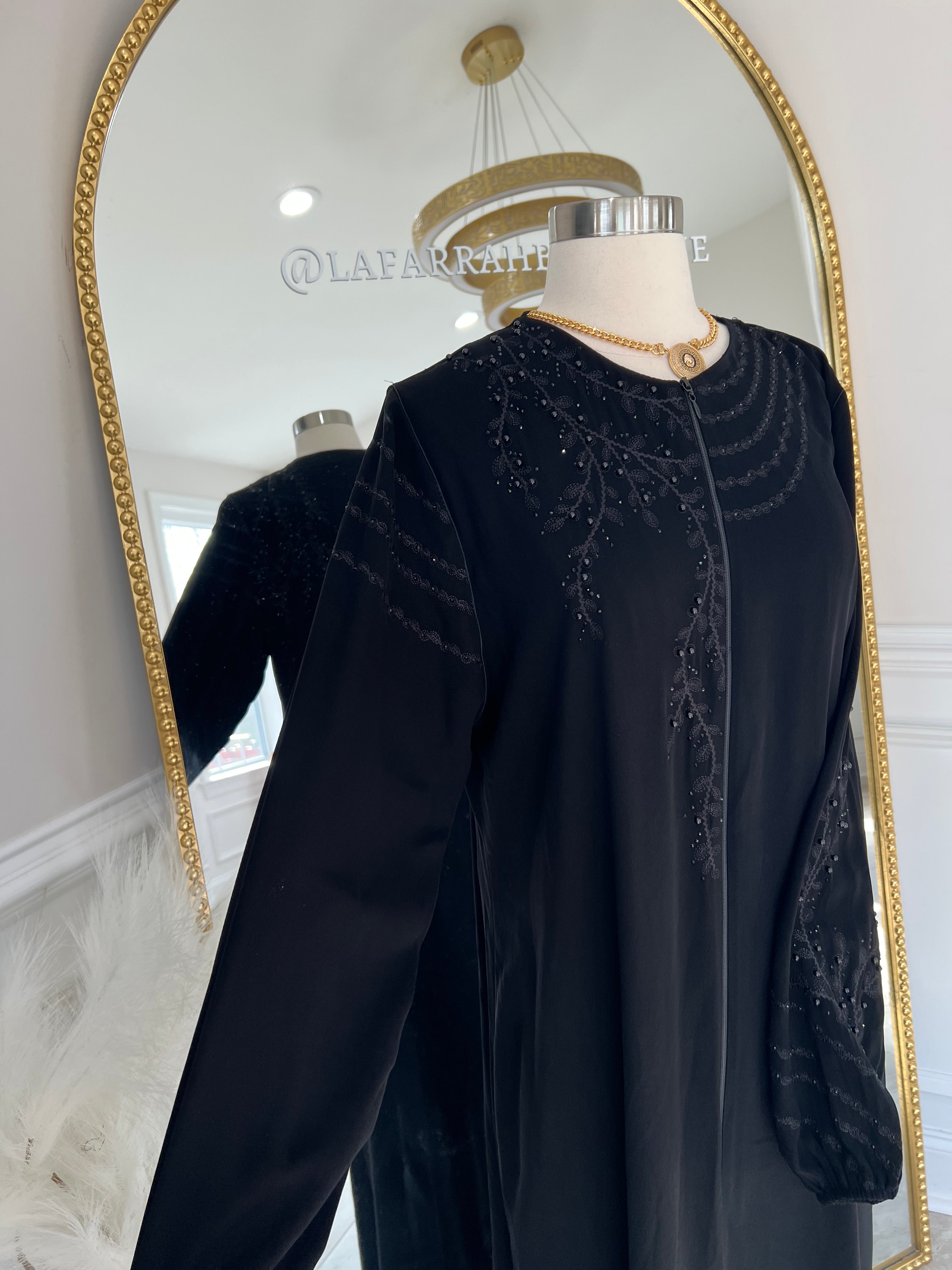 Black Embroidered Abaya