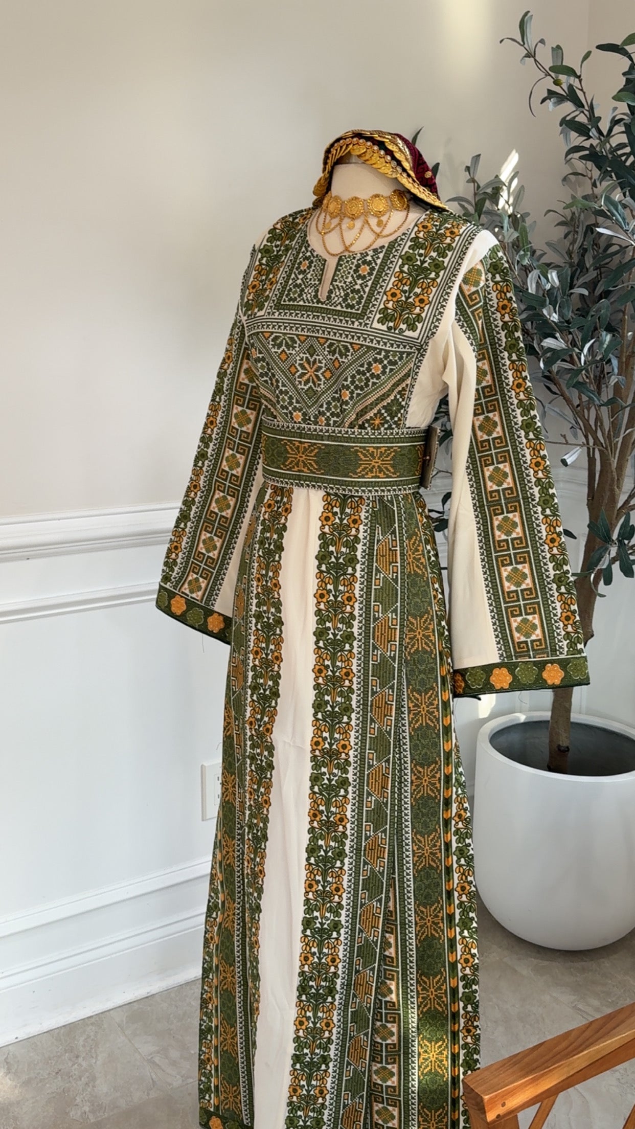 New Green embroidered Thobe