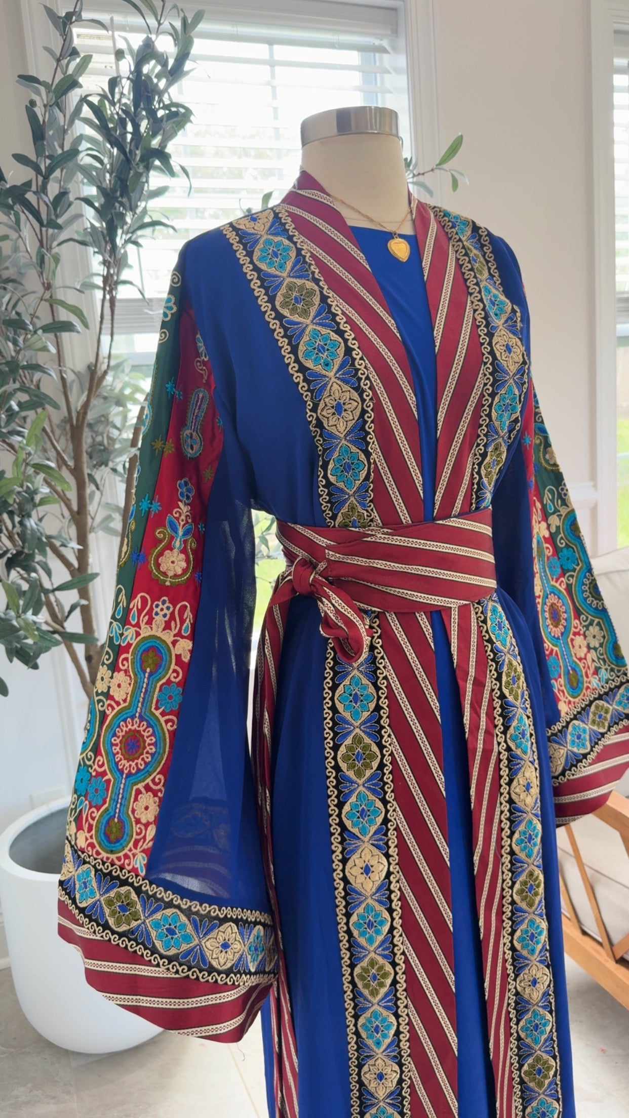 New Blue Kashmir Malika Abaya