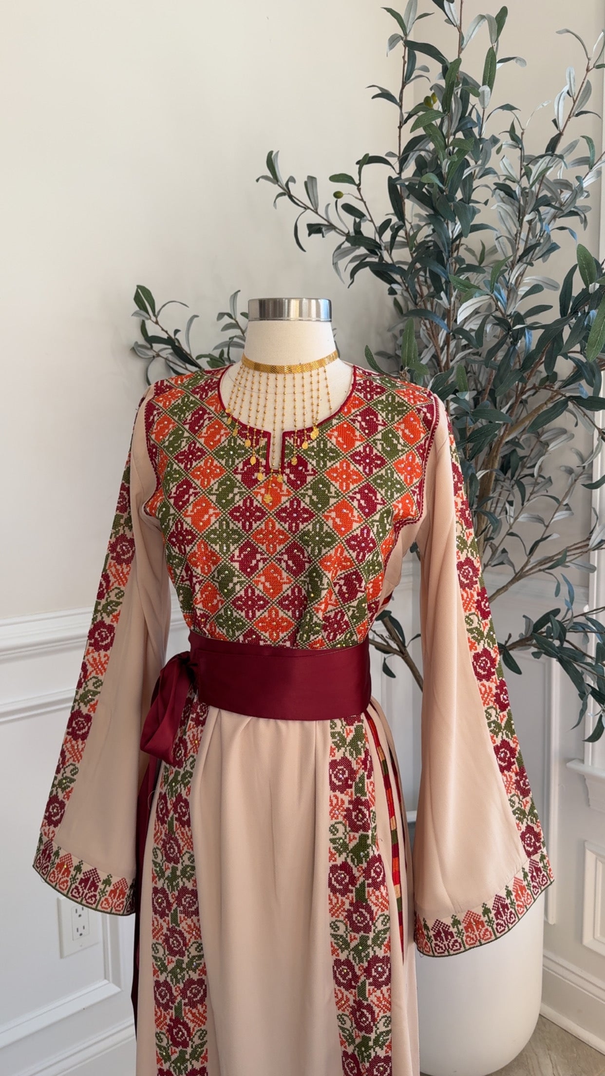 New Floral Manajel Tatreez Dress