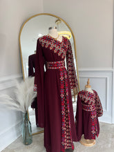 Load image into Gallery viewer, New Maroon Tatreez dress

