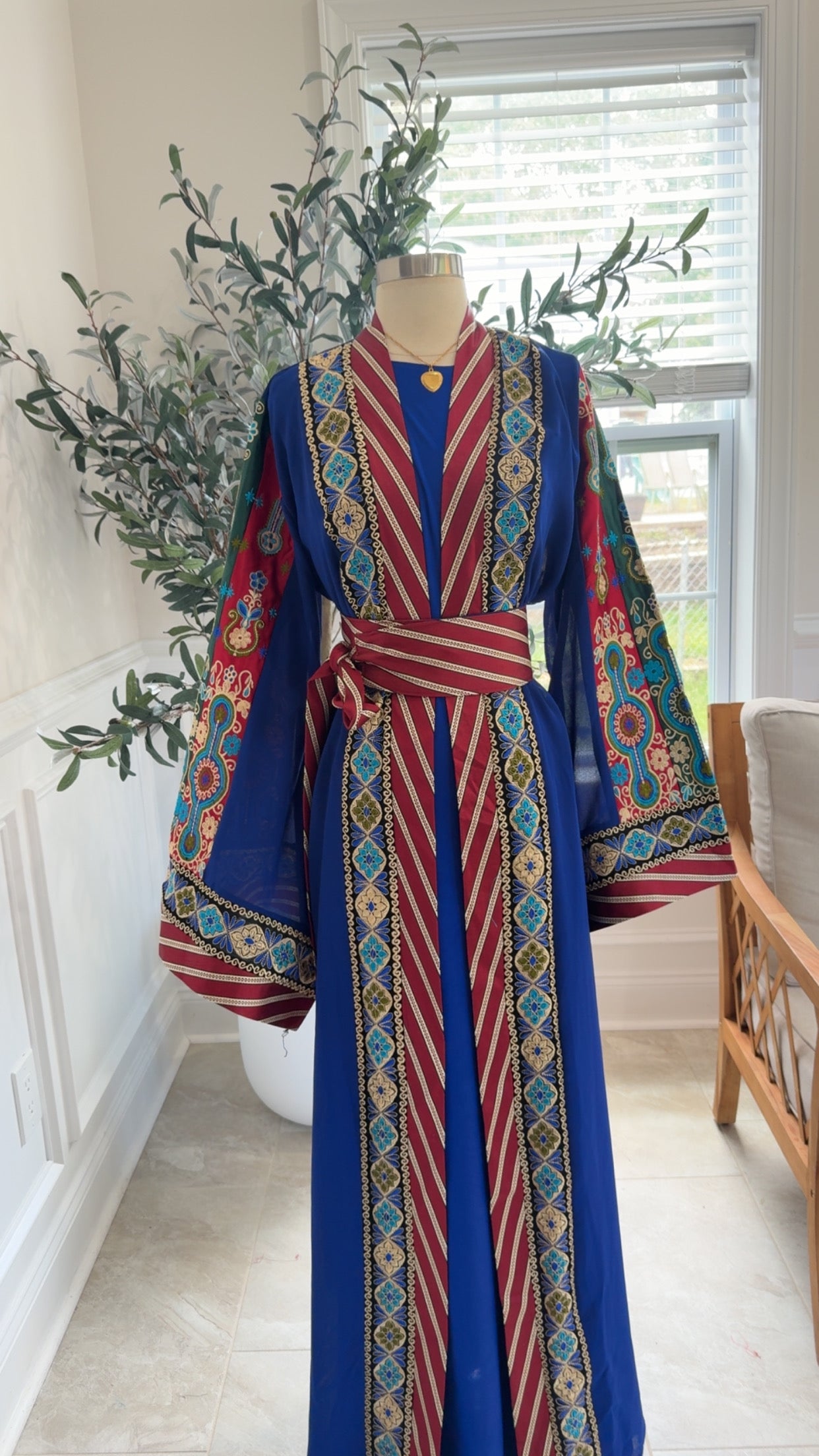 New Blue Kashmir Malika Abaya