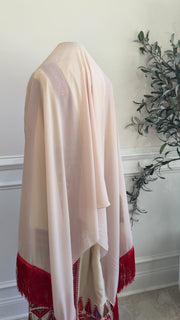 New Beige Khirka with red Hadab
