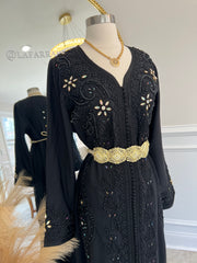 Black Beaded Kaftan