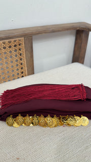 New Burgundy Lira Coin Belt