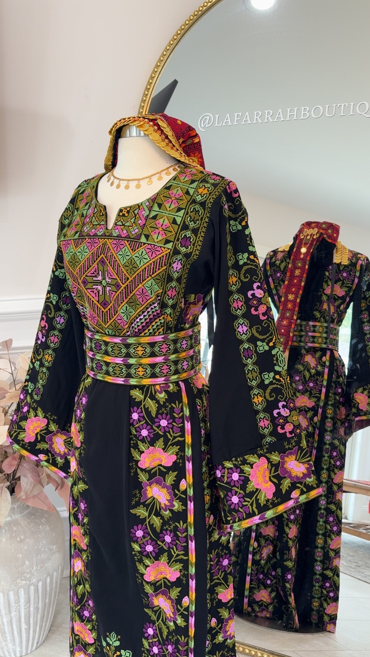 New Floral Thobe - No Beads