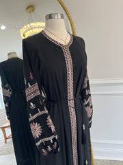 light brown embroidered Abaya