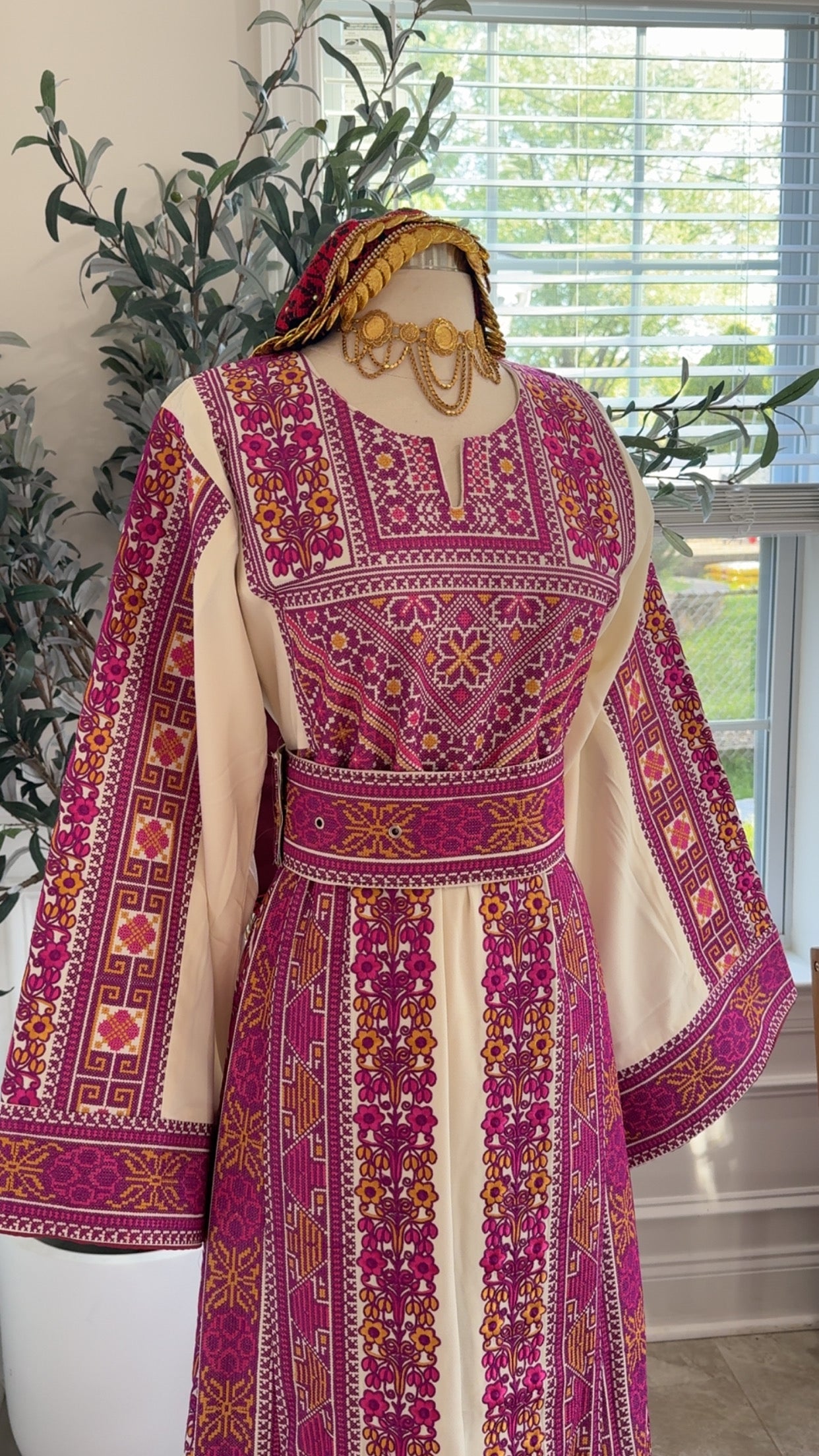 New Pink embroidered Thobe