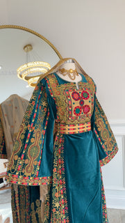 New Turquoise Velvet Malika Thobe