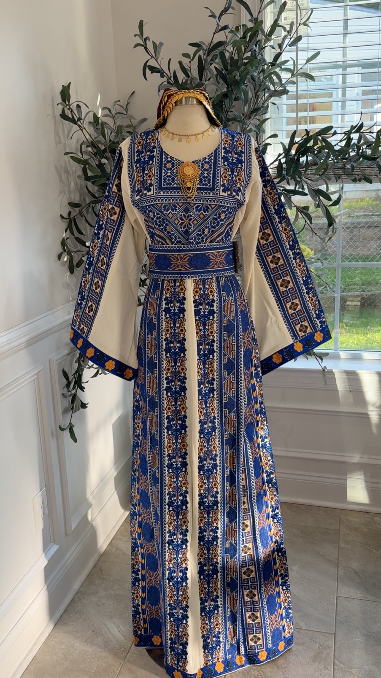 New Blue embroidered Thobe
