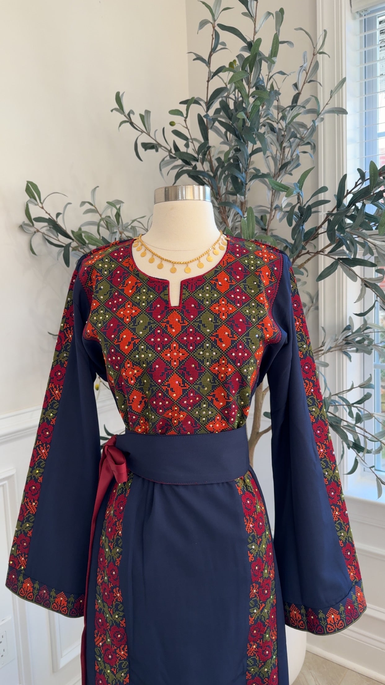 New Floral Manajel Tatreez Dress