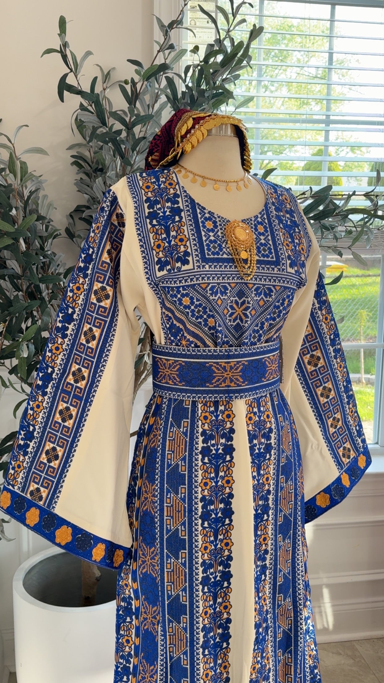 New Blue embroidered Thobe