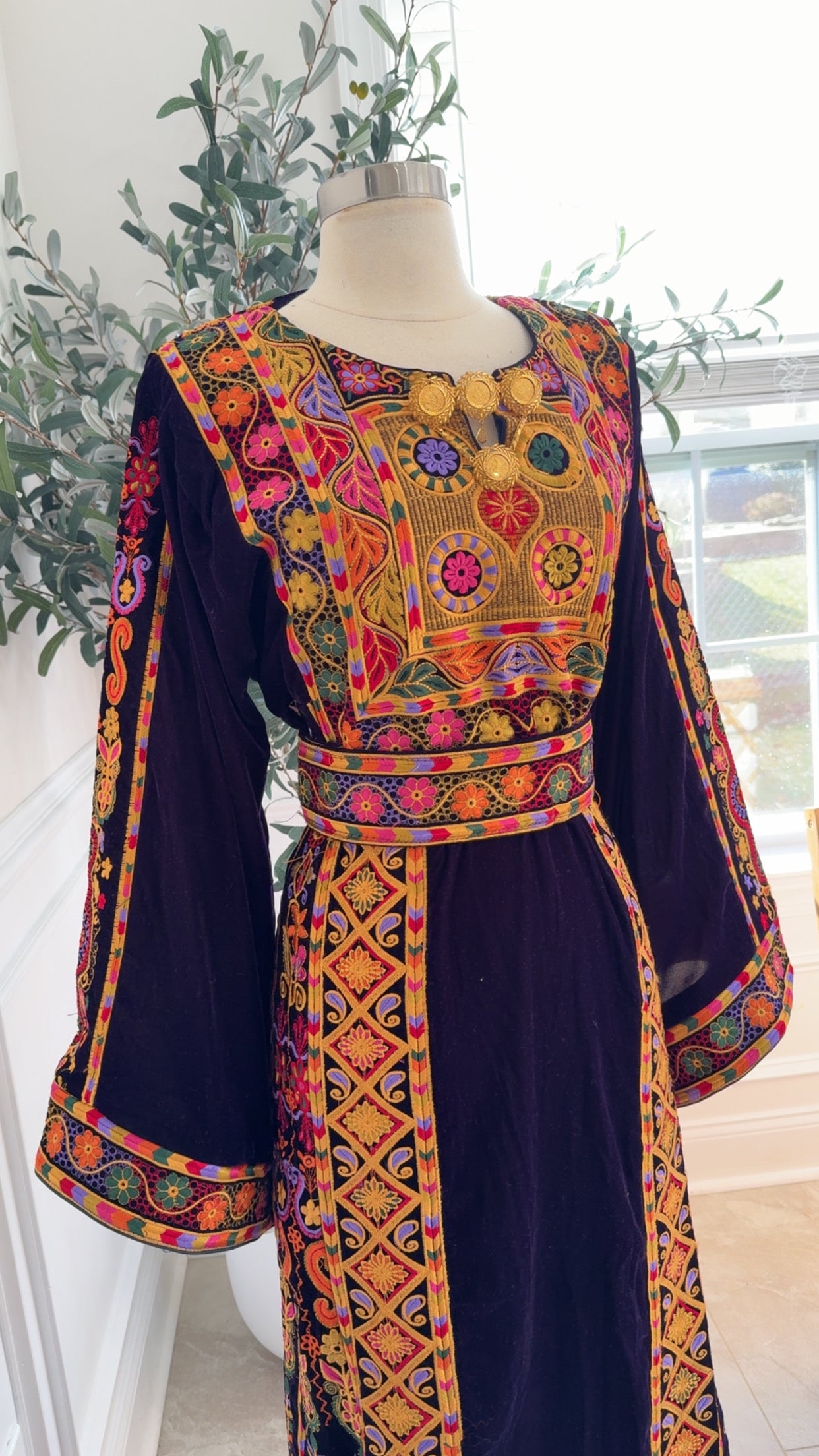 New Purple Velvet Malika Thobe Sale