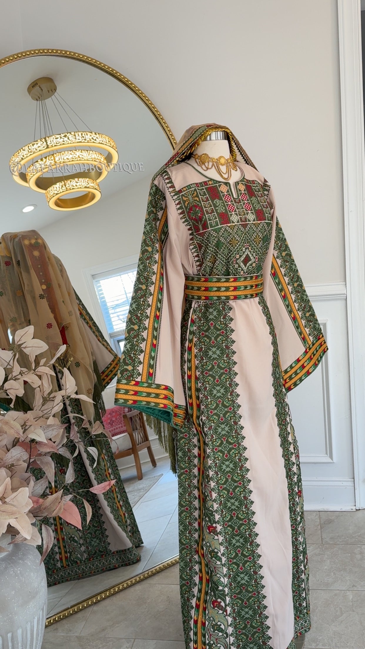 New Green Heavily embroidered Thobe