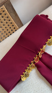 New Maroon Lira Coin Belt