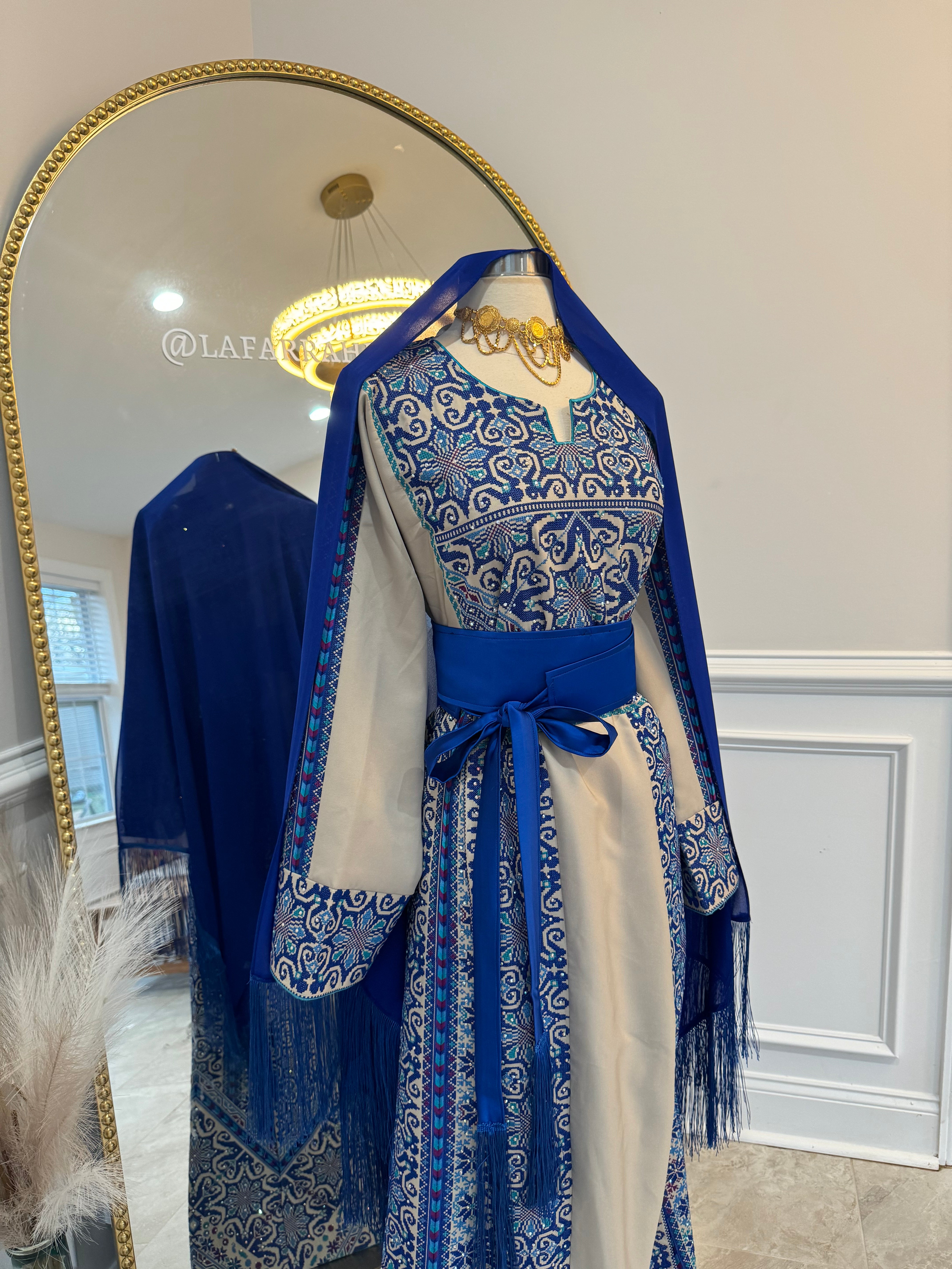 New Blue Embroidered Thobe