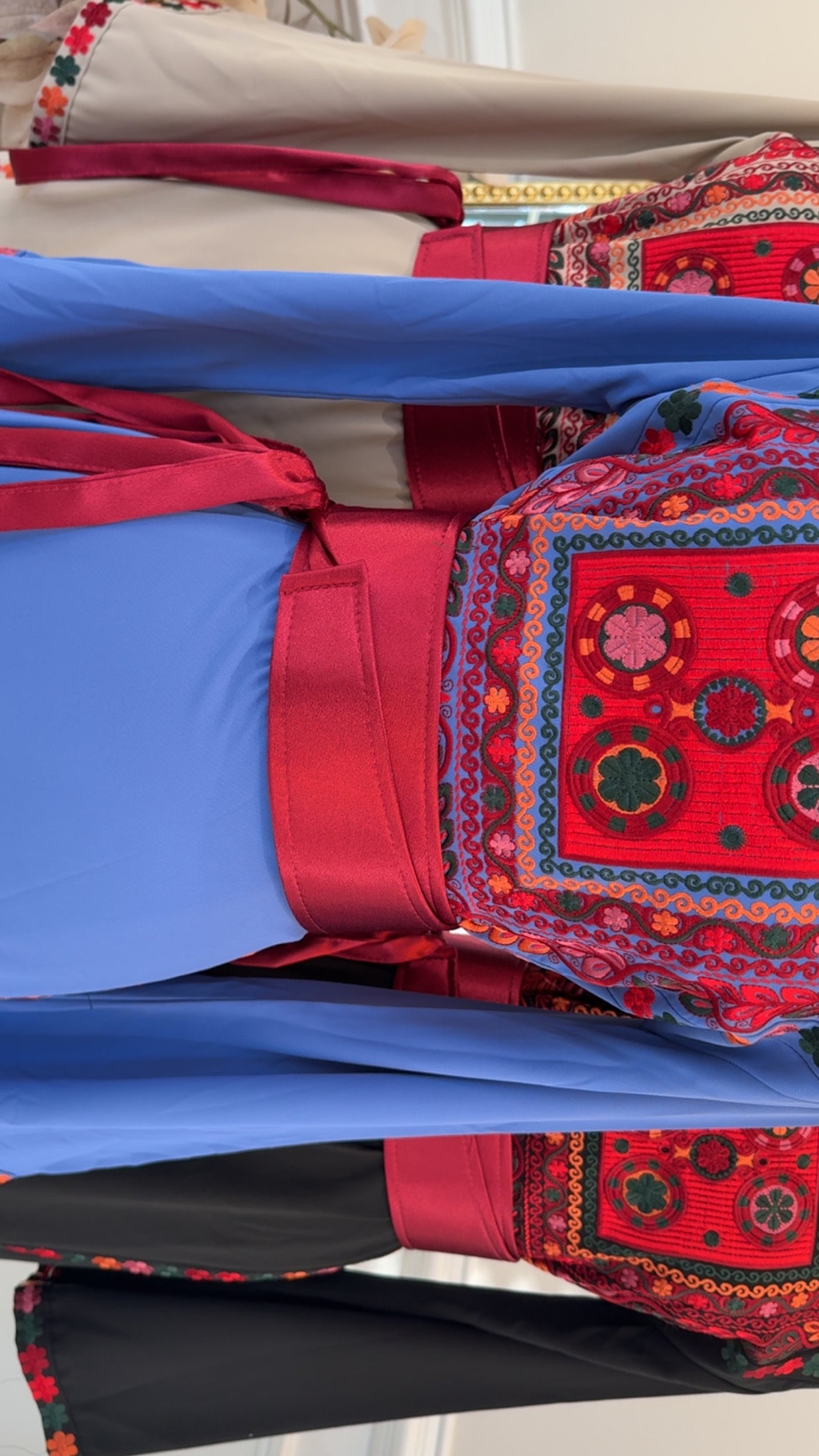 New Maroon Solid Kashmir Belt