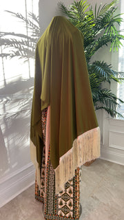 Lime green with Beige Hadab