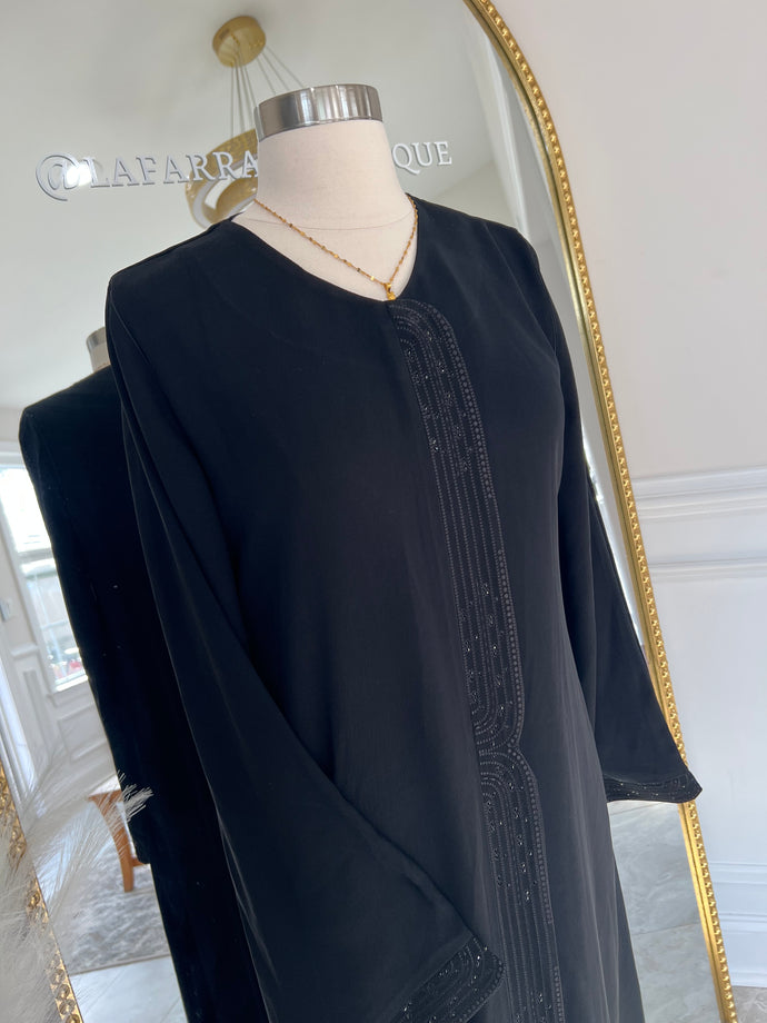 New Black on Black Abaya