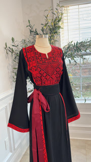 New Black Simple Tatreez Dress