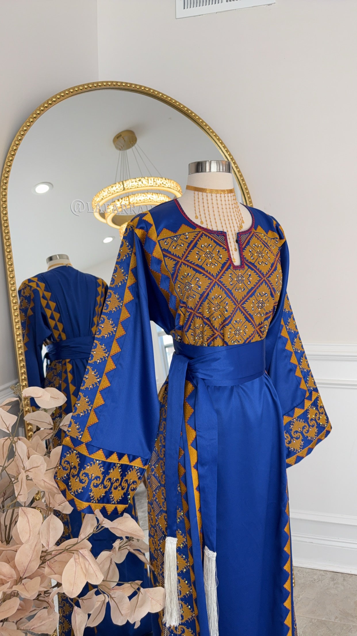 New Blue Silk Tatreez Dress