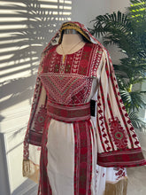 Load image into Gallery viewer, Beige Embroidered Red Thobe Sale
