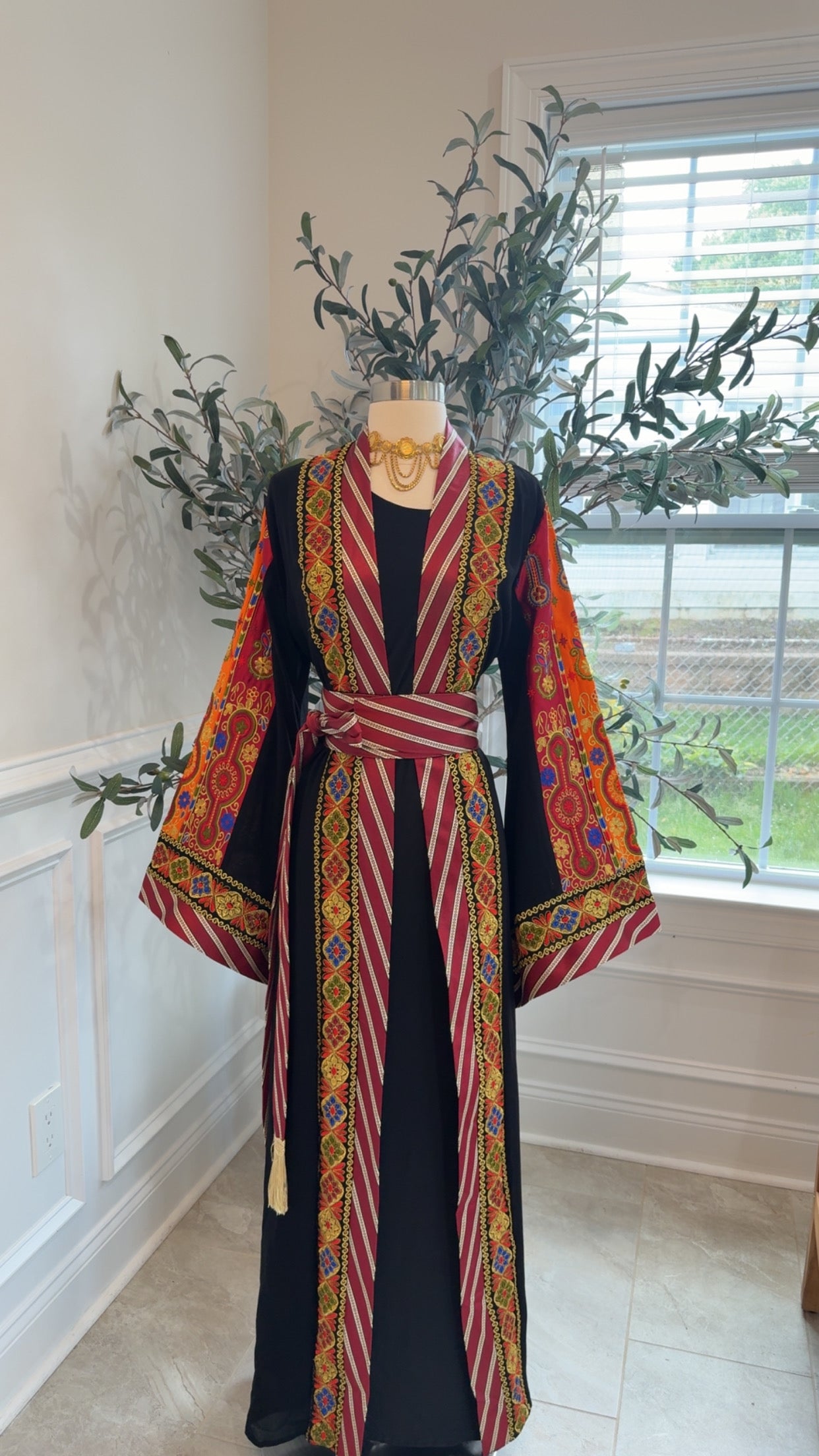 New Black Kashmir Malika Abaya