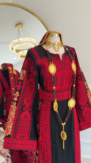 New Black embroidered Malika Thobe
